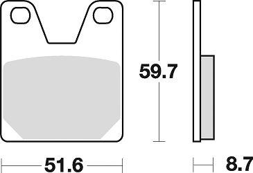 image 2 for KLOCKI HAMULCOWE BRAKING SINTERED 826CM56 TYLNE