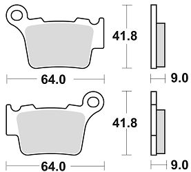image 2 for KLOCKI HAMULCOWE BRAKING SINTERED 891CM44 OFFROAD