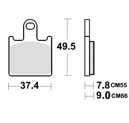 image 2 for KLOCKI HAMULCOWE BRAKING SINTERED 927CM55 PRZEDNIE