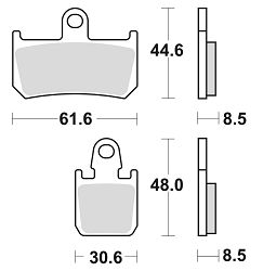image 2 for KLOCKI HAMULCOWE BRAKING SINTERED 928CM55 PRZEDNIE 
