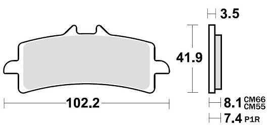 image 2 for KLOCKI HAMULCOWE BRAKING SINTERED 930CM55 PRZEDNIE RSV4 MULTISTRADA PANIGALE CBR GSXR1000