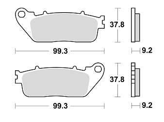 image 2 for KLOCKI HAMULCOWE BRAKING SINTERED 942CM56 TYLNE