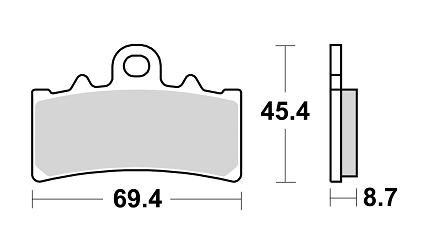 image 2 for KLOCKI HAMULCOWE BRAKING SINTERED 952CM55 PRZEDNIE 