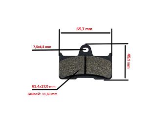 image 2 for KLOCKI HAMULCOWE TYLNE CF MOTO 450/520/550 POWER FORCE