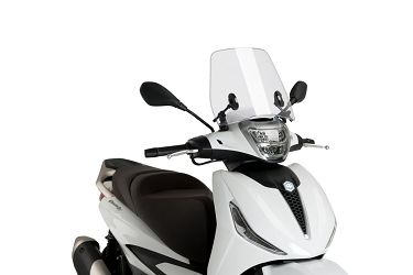 SZYBA OWIEWKA UNIWERSALNA PUIG DLA PIAGGIO BEVERLY 300 2022-2024 PRZEZROCZYSTA
