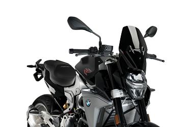 SZYBA SPORTOWA NOWEJ GENERACJI PUIG (BEZ ORYGINALNEGO WSPORNIKA BMW) DO BMW F900R 20-21 CZARNA