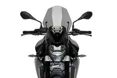 SZYBA TOURING NOWEJ GENERACJI PUIG (Z ORYGINALNYM WSPORNIKIEM BMW) DO BMW F900R 20-23 LEKKO PRZYCIEMNIONA