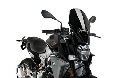 SZYBA TOURING NOWEJ GENERACJI PUIG (Z ORYGINALNYM WSPORNIKIEM BMW) DO BMW F900R 20-23 CZARNA