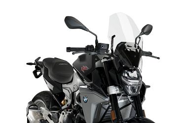 SZYBA TOURING NOWEJ GENERACJI PUIG (Z ORYGINALNYM WSPORNIKIEM BMW) DO BMW F900R 20-23 PRZEZROCZYSTA