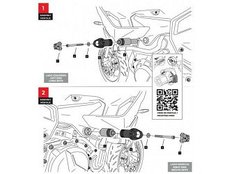 CRASH PADY PUIG DO BMW F900XR 20-21 CZARNE