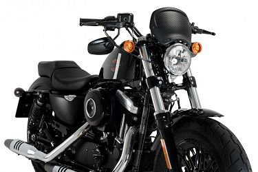 SZYBA OWIEWKA PUIG RETROPLATE DO HARLEY-DAVIDSON SPORTSTER 48 17-20 CARBON