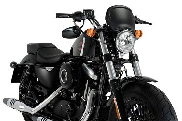 SZYBA OWIEWKA PUIG RETROPLATE DO HARLEY-DAVIDSON SPORTSTER 48 17-20 CZARNY MAT