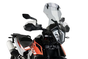 SZYBA TURYSTYCZNA PUIG DO KTM 250 / 390 ADVENTURE (Z DEFLEKTOREM) LEKKO PRZYCIEMNIONA
