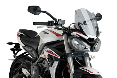 SZYBA OWIEWKA PUIG DO TRIUMPH STREET TRIPLE R / RS / S 20-22 LEKKO PRZYCIEMNIONA