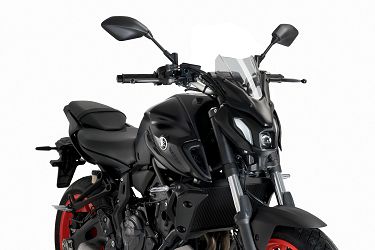 SZYBA SPORTOWA NOWEJ GENERACJI PUIG DO YAMAHA MT-07 21-24 LEKKO PRZYCIEMNIONA