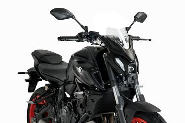 SZYBA SPORTOWA NOWEJ GENERACJI PUIG DO YAMAHA MT-07 21-24 PRZEZROCZYSTA