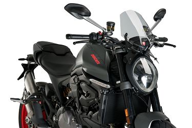 SZYBA SPORTOWA NOWEJ GENERACJI PUIG DO DUCATI MONSTER 937 21-22 LEKKO PRZYCIEMNIONA