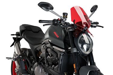 SZYBA SPORTOWA NOWEJ GENERACJI PUIG DO DUCATI MONSTER 937 21-22 CZERWONA