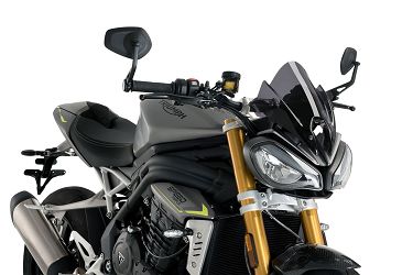 SZYBA SPORTOWA NOWEJ GENERACJI PUIG DO TRIUMPH SPEED TRIPLE RS 21 MOCNO PRZYCIEMNIONA