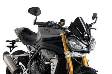 SZYBA SPORTOWA NOWEJ GENERACJI PUIG DO TRIUMPH SPEED TRIPLE RS 21 CZARNA