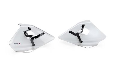 OWIEWKI BOCZNE KOMPATYBILNE Z KIERUNKOWSKAZAMI LED OEM PUIG DO BMW F750GS 18-21 PRZEZROCZYSTE