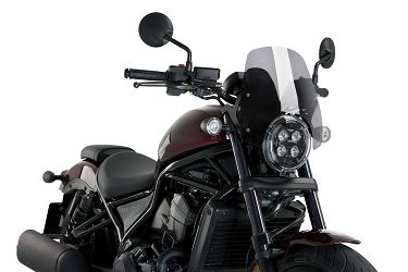 SZYBA SPORTOWA NOWEJ GENERACJI PUIG DO HONDA CMX 1100 REBEL 21-22 LEKKO PRZYCIEMNIONA