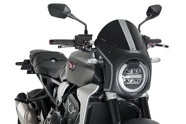 SZYBA PÓŁOWIEWKA PUIG W STYLU RETRO DO HONDA CB1000R NEO SPORTS CAFE 18-22 CZARNA OBUDOWA / CZARNA