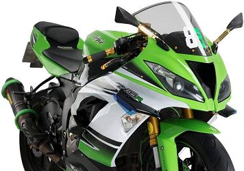 BOCZNE SPOILERY DOCISKOWE DO KAWASAKI ZX-6R 09-16 NIEBIESKIE