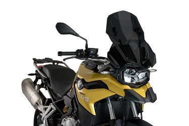 SZYBA Z REGULOWANYM DEFLEKTOREM (325MM) PUIG DO BMW F750GS/F850GS 18-23 MOCNO PRZYCIEMNIONY