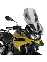 SZYBA Z REGULOWANYM DEFLEKTOREM (325MM) PUIG DO BMW F750GS/F850GS 18-23 LEKKO PRZYCIEMNIONY