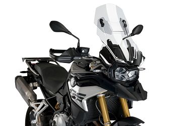 SZYBA Z REGULOWANYM DEFLEKTOREM (255MM) PUIG DO BMW F750GS/F850GS 18-23 PRZEZROCZYSTY