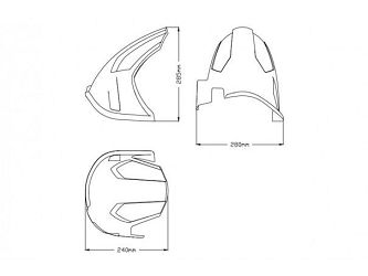 BŁOTNIK TYLNY PUIG DO YAMAHA XTZ1200Z SUPER TENERE 14-22 CARBON