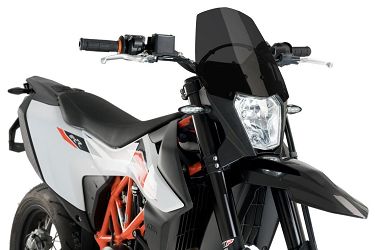 SZYBA SPORTOWA NOWEJ GENERACJI PUIG DO KTM 690 ENDURO R 19-21 MOCNO PRZYCIEMNIONA