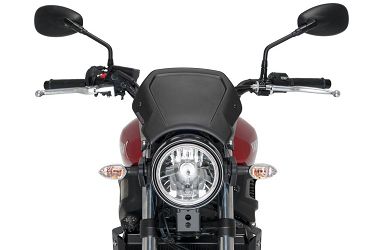 SZYBA OWIEWKA PUIG RETROPLATE DO YAMAHA XSR700 16-20 (ALUMINIOWA) CZARNA