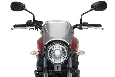 SZYBA OWIEWKA PUIG RETROPLATE DO YAMAHA XSR700 16-20 (ALUMINIOWA) SREBRNA