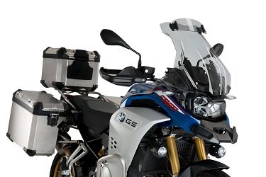SZYBA TURYSTYCZNA PUIG DO BMW F850GS / ADV. 18-23 (Z DEFLEKTOREM) LEKKO PRZYCIEMNIONA