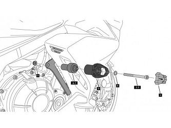 CRASH PADY PUIG DO HONDA CBR500R 19-22 CZARNA
