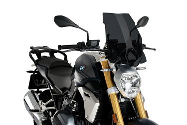 SZYBA TOURING NOWEJ GENERACJI PUIG DO BMW R1250R 19-22 (BEZ ORYGINALNEGO WSPORNIKA BMW) MOCNO PRZYCIEMNIONA
