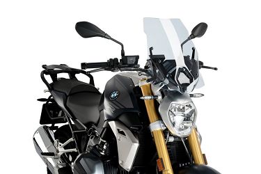 SZYBA TOURING NOWEJ GENERACJI PUIG DO BMW R1250R 19-23 (BEZ ORYGINALNEGO WSPORNIKA BMW) PRZEZROCZYSTA