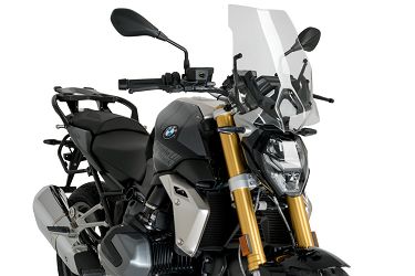 SZYBA TOURING NOWEJ GENERACJI PUIG DO BMW R1250R 19-22 (Z ORYGINALNYM WSPORNIKIEM BMW) PRZEZROCZYSTA
