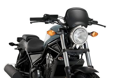 SZYBA OWIEWKA PUIG RETROPLATE DO HONDA CMX 300 / 500 REBEL CZARNY MAT