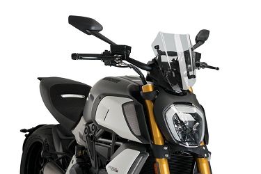 SZYBA OWIEWKA PUIG DO DUCATI DIAVEL 1260 19-22 (SPORT) LEKKO PRZYCIEMNIONA