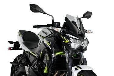 SZYBA SPORTOWA NOWEJ GENERACJI PUIG DO KAWASAKI Z650 20-22 LEKKO PRZYCIEMNIONA