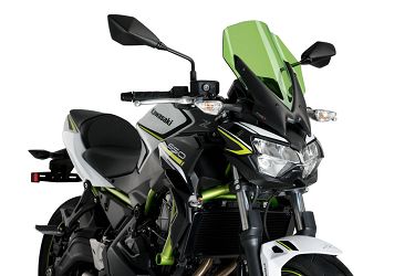 SZYBA TOURING NOWEJ GENERACJI PUIG DO KAWASAKI Z650 20-23 ZIELONA