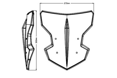 image 2 for SZYBA OWIEWKA PUIG DO YAMAHA MT-125 20-24 CZARNA