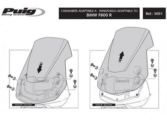 image 2 for SZYBA OWIEWKA PUIG DO BMW F800R 09-14 LEKKO PRZYCIEMNIONA 