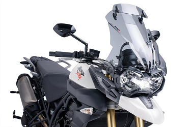 SZYBA TURYSTYCZNA PUIG DO TRIUMPH TIGER 800 11-17 (Z DEFLEKTOREM) LEKKO PRZYCIEMNIONA
