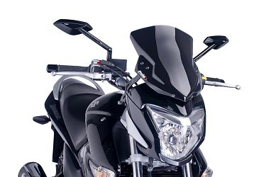SZYBA SPORTOWA NOWEJ GENERACJI PUIG DO SUZUKI INAZUMA 250 13-17 CZARNA