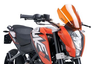 SZYBA OWIEWKA PUIG DO KTM 125 / 200 / 390 DUKE 11-16 POMARAŃCZOWA