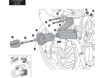CRASH PADY PUIG DO KAWASAKI NINJA 300R 13-17 CZARNE